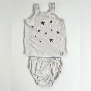 Gray and Black Starry Tank & Bummies Set